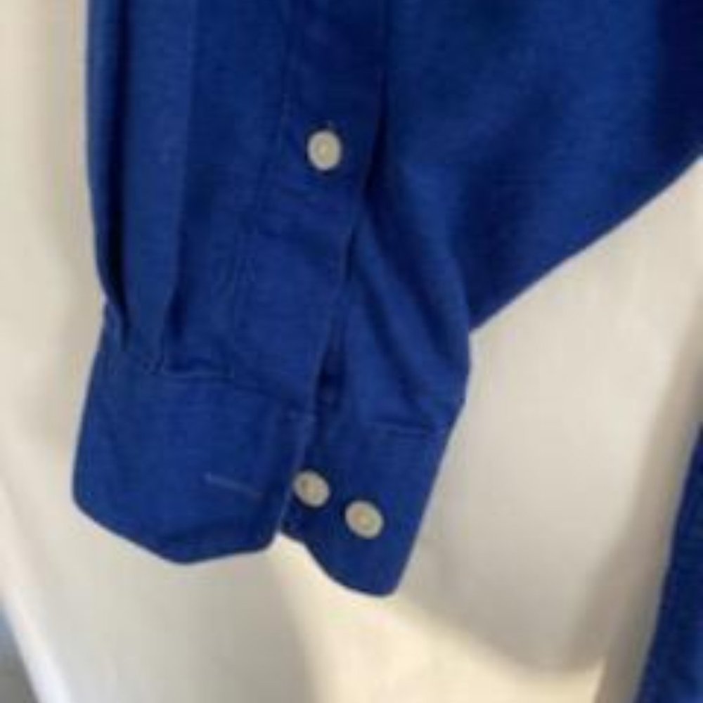 Long Sleeve button down shirt size 16 32/33 blue - Picture 6 of 9
